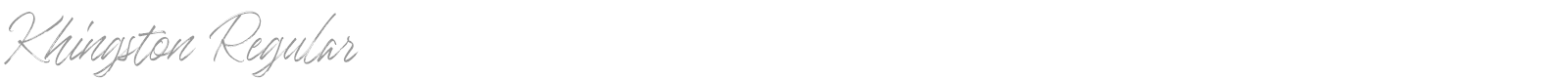 Khingston font preview