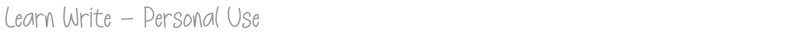 Learn Write font preview