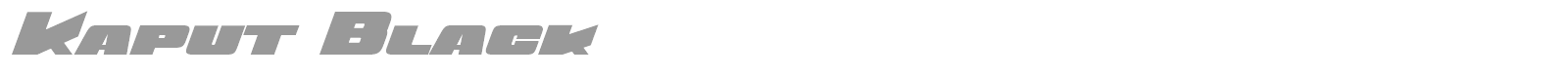 Kaput Black font preview