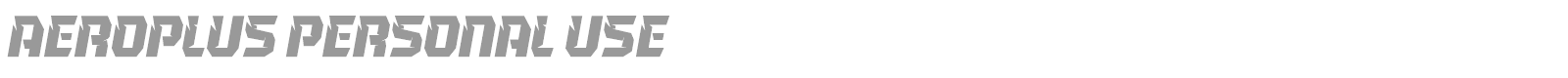 Aeroplus font preview