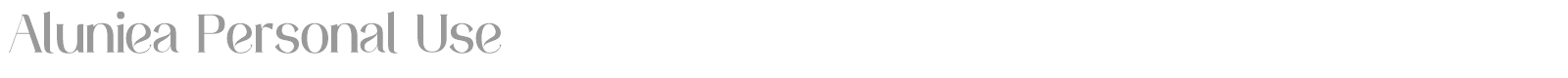Aluniea font preview