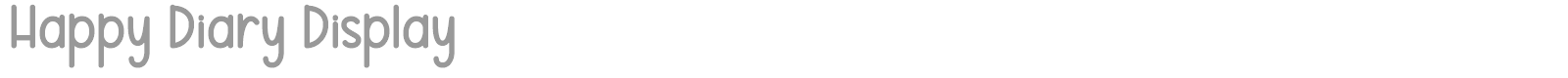 Happy Diary Display font preview