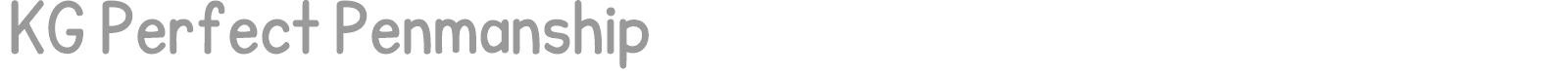 KG Perfect Penmanship font preview