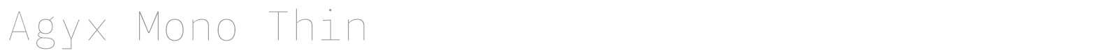 Agyx Mono font preview