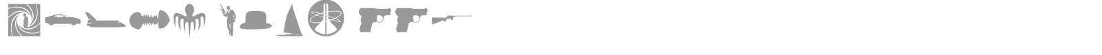 James Bond 007 font preview