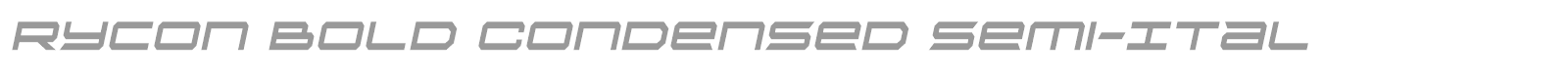 Rycon font preview