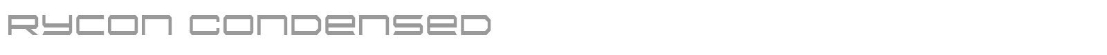 Rycon font preview