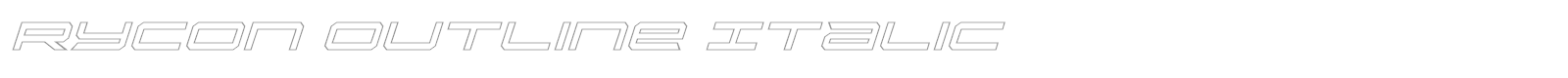 Rycon font preview