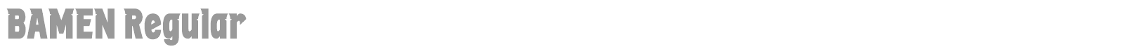 Bamen font preview
