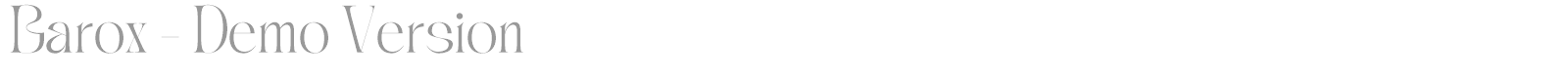 Barox font preview