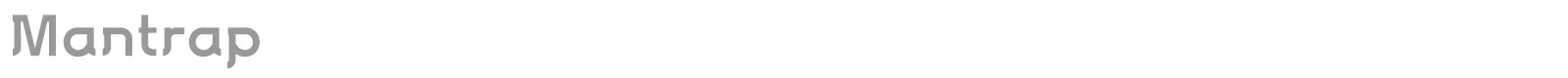Mantrap font preview