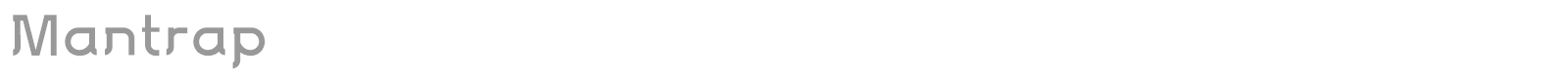 Mantrap font preview