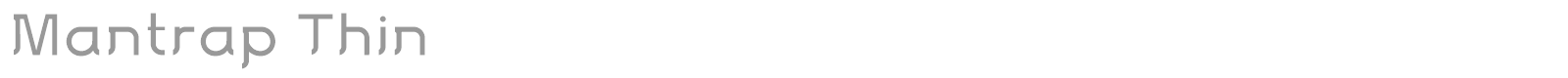 Mantrap font preview