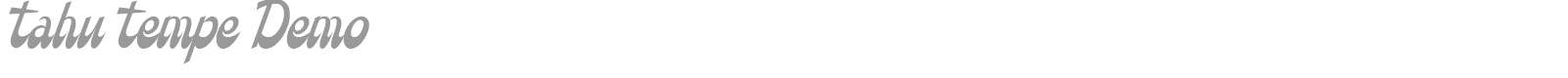 Tahu Tempe font preview