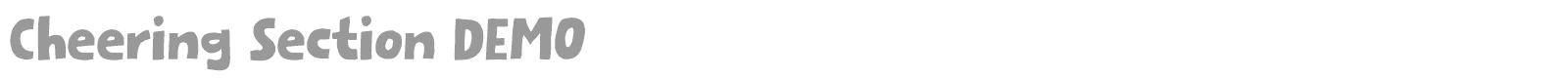 Cheering Section font preview
