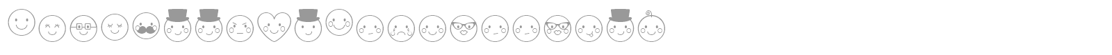 MTF Cheeky Emoji Doodles font preview
