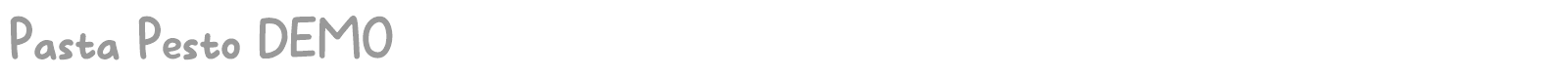 Pasta Pesto font preview