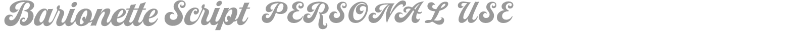 Barionette Script font preview