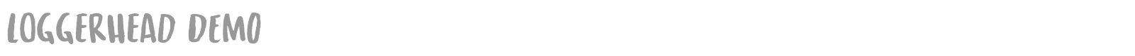 Loggerhead font preview