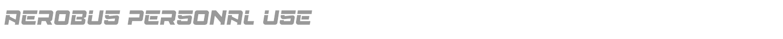 Aerobus font preview