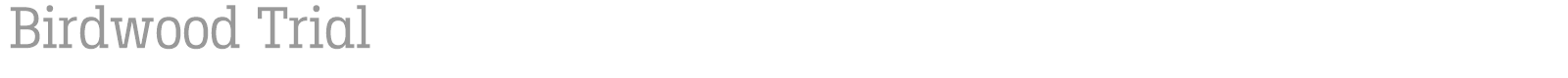 Birdwood font preview