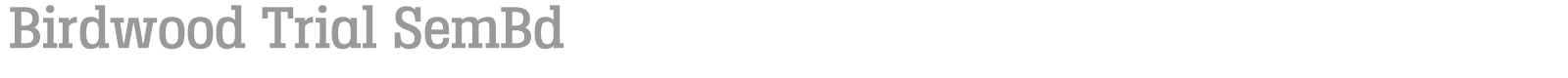 Birdwood font preview