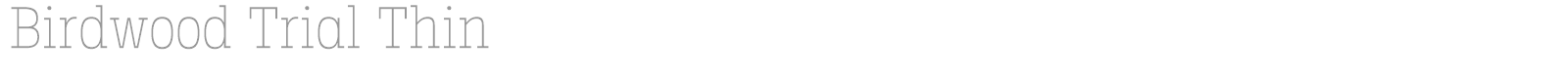 Birdwood font preview