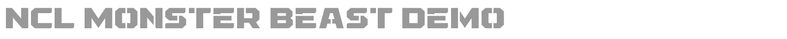 NCL Monster Beast font preview