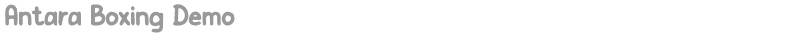 Antara Boxing font preview