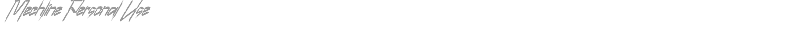 Mechline font preview
