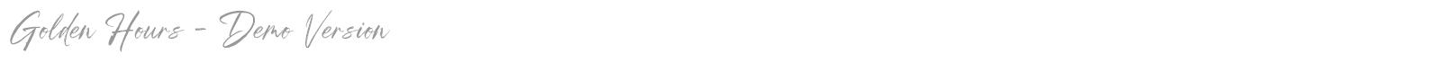 Golden Hours font preview