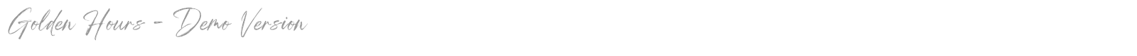 Golden Hours font preview