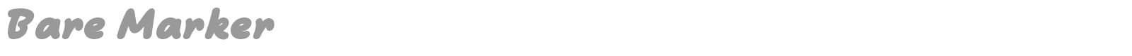 Bare Marker font preview