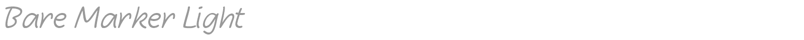 Bare Marker font preview