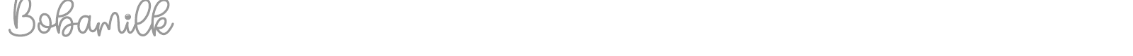 Boba Milk font preview