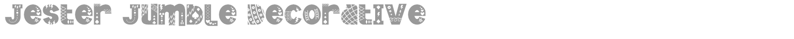 Jester Jumble font preview
