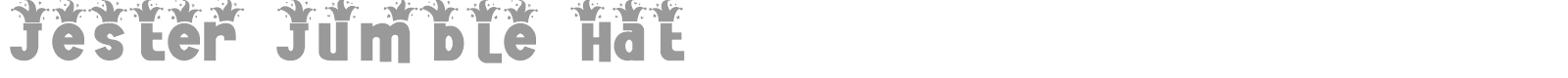 Jester Jumble font preview