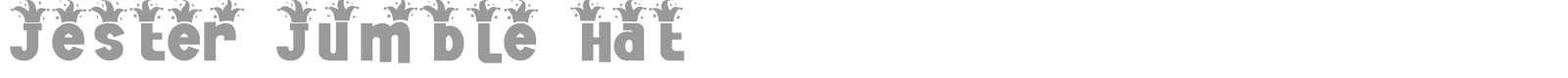 Jester Jumble font preview