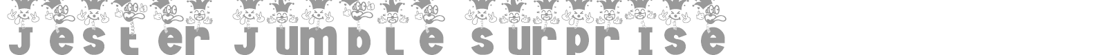 Jester Jumble font preview