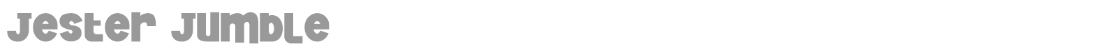 Jester Jumble font preview