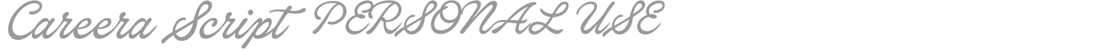 Careera Script font preview