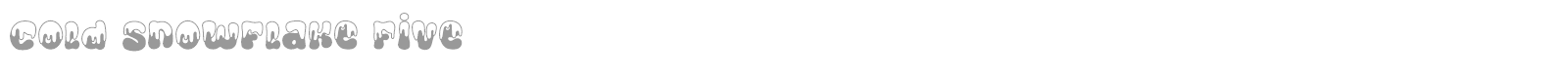 Cold Snowflake font preview