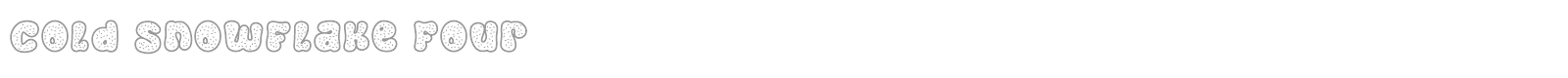 Cold Snowflake font preview