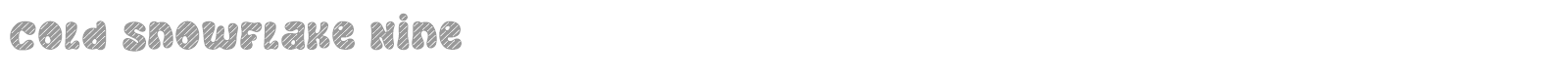 Cold Snowflake font preview