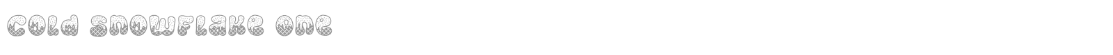 Cold Snowflake font preview