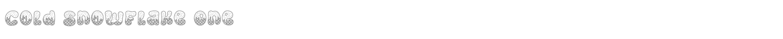 Cold Snowflake font preview