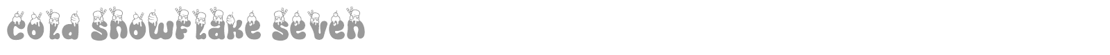 Cold Snowflake font preview