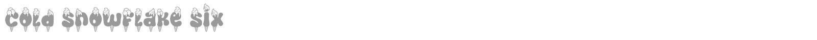 Cold Snowflake font preview