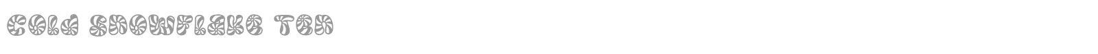 Cold Snowflake font preview