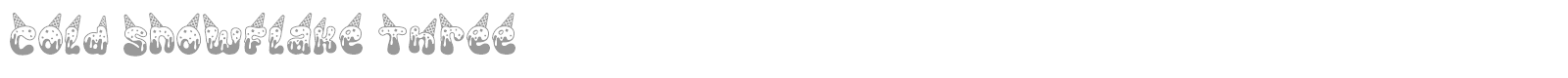 Cold Snowflake font preview
